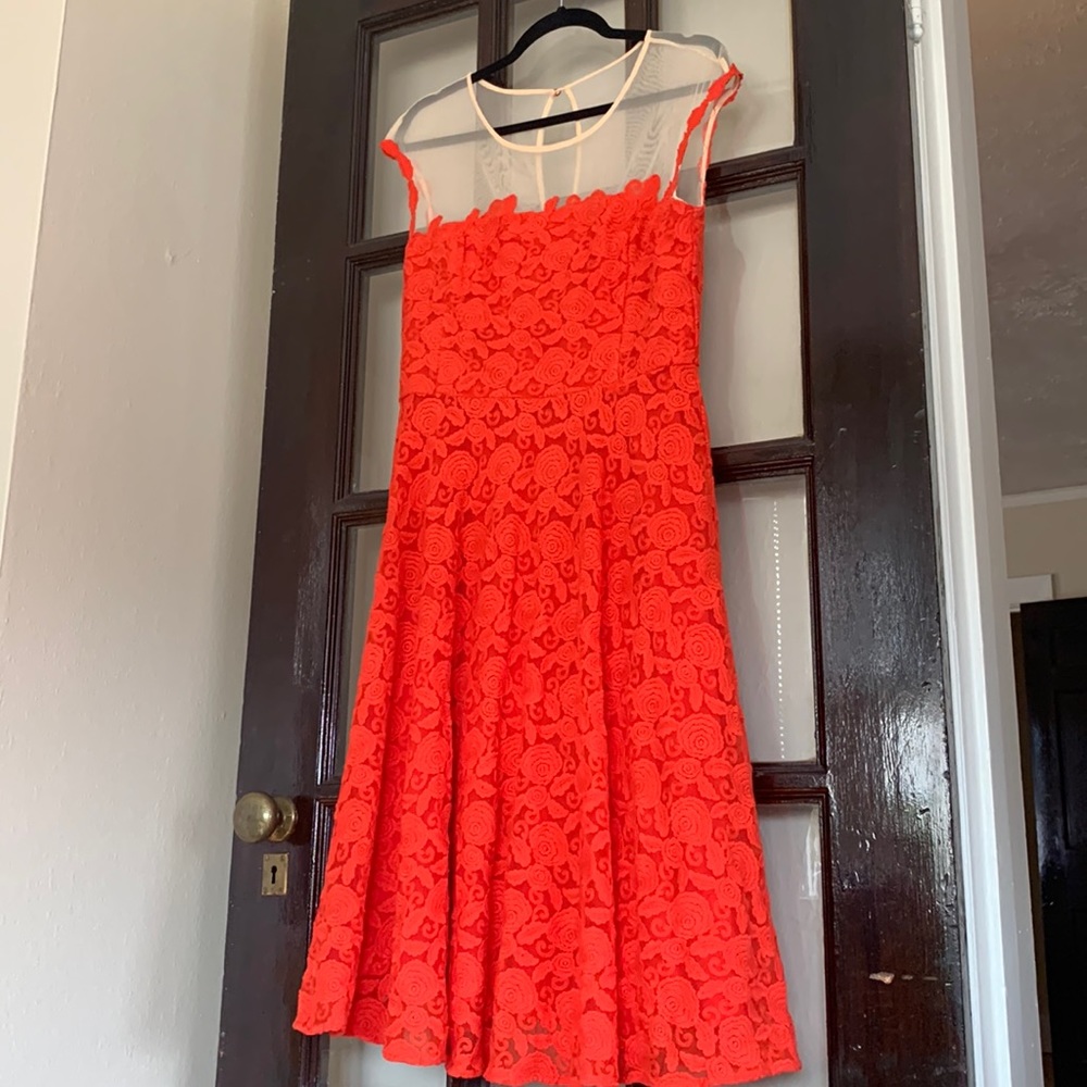 Anthropologie Mirror of Venus red dress, size 10